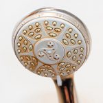 Hard water stains on shower head